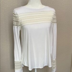 Free People White Long Sleeve Blouse